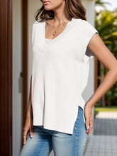 Load image into Gallery viewer, V-Neck Cap Sleeve Knit Vest