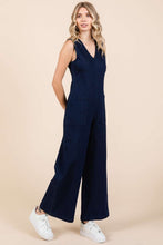 Load image into Gallery viewer, Mittoshop Sleeveless Wide Leg Denim Jumpsuit