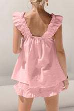 Load image into Gallery viewer, Ruffled Square Neck Top and Shorts Set