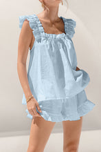 Load image into Gallery viewer, Ruffled Square Neck Top and Shorts Set