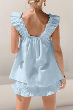 Load image into Gallery viewer, Ruffled Square Neck Top and Shorts Set
