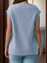 Load image into Gallery viewer, V-Neck Cap Sleeve Knit Vest