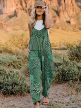 Load image into Gallery viewer, Full Size Printed V-Neck Sleeveless Jumpsuit