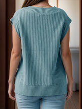 Load image into Gallery viewer, V-Neck Cap Sleeve Knit Vest