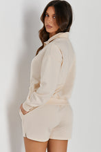 Load image into Gallery viewer, Half Button Sweatshirt and Shorts Active Set