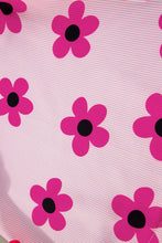 Load image into Gallery viewer, Ruffled Flower Printed Round Neck Cap Sleeve Blouse