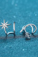 Load image into Gallery viewer, Moissanite Star Rhodium-Plated Earrings
