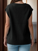 Load image into Gallery viewer, V-Neck Cap Sleeve Knit Vest
