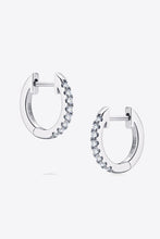 Load image into Gallery viewer, Moissanite 925 Sterling Silver Huggie Earrings
