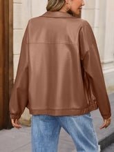 Load image into Gallery viewer, Zip Up Dropped Shoulder Jacket

