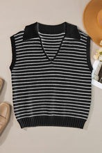 Load image into Gallery viewer, Striped Collared Neck Tank

