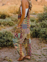 Load image into Gallery viewer, Full Size Printed V-Neck Sleeveless Jumpsuit
