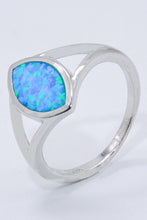 Load image into Gallery viewer, 925 Sterling Silver Split Shank Opal Ring
