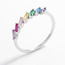 Load image into Gallery viewer, 925 Sterling Silver Contrast Zircon Ring
