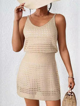 Load image into Gallery viewer, Openwork V-Neck Sleeveless Cover Up Dress
