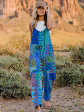 Load image into Gallery viewer, Full Size Printed V-Neck Sleeveless Jumpsuit
