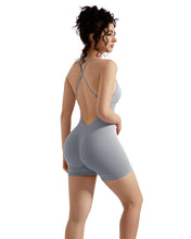 Load image into Gallery viewer, Strappy Backless Jumpsuits Tummy Control Yoga Romper
