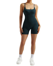 Load image into Gallery viewer, Strappy Backless Jumpsuits Tummy Control Yoga Romper
