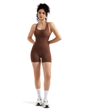 Load image into Gallery viewer, Strappy Backless Jumpsuits Tummy Control Yoga Romper
