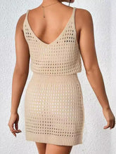 Load image into Gallery viewer, Openwork V-Neck Sleeveless Cover Up Dress
