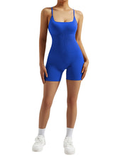 Load image into Gallery viewer, Strappy Backless Jumpsuits Tummy Control Yoga Romper
