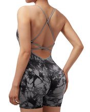Load image into Gallery viewer, Strappy Backless Jumpsuits Tummy Control Yoga Romper
