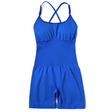 Load image into Gallery viewer, Strappy Backless Jumpsuits Tummy Control Yoga Romper
