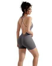 Load image into Gallery viewer, Strappy Backless Jumpsuits Tummy Control Yoga Romper
