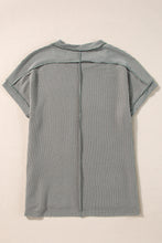 Load image into Gallery viewer, Boots Graphic Striped Round Neck Short Sleeve T-Shirt
