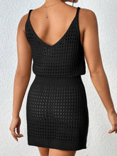 Load image into Gallery viewer, Openwork V-Neck Sleeveless Cover Up Dress
