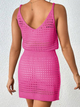 Load image into Gallery viewer, Openwork V-Neck Sleeveless Cover Up Dress
