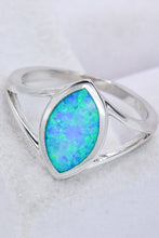 Load image into Gallery viewer, 925 Sterling Silver Split Shank Opal Ring

