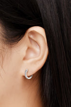 Load image into Gallery viewer, Moissanite 925 Sterling Silver Huggie Earrings
