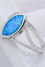 Load image into Gallery viewer, 925 Sterling Silver Split Shank Opal Ring
