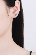 Load image into Gallery viewer, Moissanite Star Rhodium-Plated Earrings
