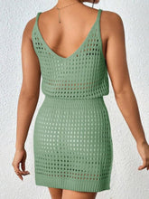 Load image into Gallery viewer, Openwork V-Neck Sleeveless Cover Up Dress
