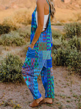 Load image into Gallery viewer, Full Size Printed V-Neck Sleeveless Jumpsuit
