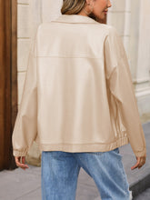 Load image into Gallery viewer, Zip Up Dropped Shoulder Jacket
