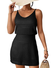 Load image into Gallery viewer, Openwork V-Neck Sleeveless Cover Up Dress
