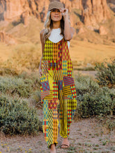 Load image into Gallery viewer, Full Size Printed V-Neck Sleeveless Jumpsuit
