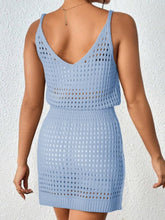 Load image into Gallery viewer, Openwork V-Neck Sleeveless Cover Up Dress
