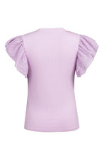 Load image into Gallery viewer, Ruffled Round Neck Cap Sleeve Top
