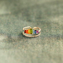 Load image into Gallery viewer, Zircon 925 Sterling Silver Double-Layered Ring
