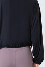 Load image into Gallery viewer, Drawstring Zip Up Dropped Shoulder Active Outerwear

