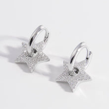 Load image into Gallery viewer, 925 Sterling Silver Zircon Star Earrings

