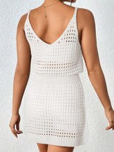 Load image into Gallery viewer, Openwork V-Neck Sleeveless Cover Up Dress
