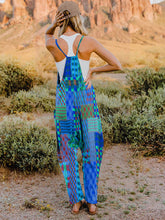Load image into Gallery viewer, Full Size Printed V-Neck Sleeveless Jumpsuit

